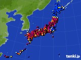 アメダス実況(日照時間)(2021年01月15日)