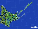 道東のアメダス実況(日照時間)(2021年01月15日)