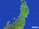 東北地方のアメダス実況(降水量)(2021年01月16日)