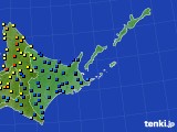 道東のアメダス実況(積雪深)(2021年01月16日)