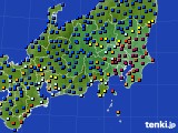 関東・甲信地方のアメダス実況(日照時間)(2021年01月16日)