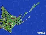 道東のアメダス実況(日照時間)(2021年01月16日)