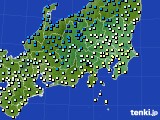 関東・甲信地方のアメダス実況(気温)(2021年01月16日)