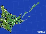 2021年01月16日の道東のアメダス(風向・風速)