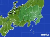 関東・甲信地方のアメダス実況(降水量)(2021年01月18日)