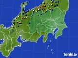 関東・甲信地方のアメダス実況(積雪深)(2021年01月18日)