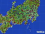 2021年01月18日の関東・甲信地方のアメダス(日照時間)