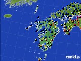 九州地方のアメダス実況(日照時間)(2021年01月18日)
