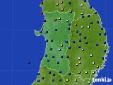 秋田県のアメダス実況(日照時間)(2021年01月18日)