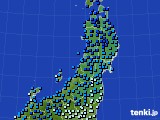 東北地方のアメダス実況(気温)(2021年01月18日)
