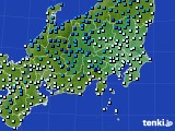 関東・甲信地方のアメダス実況(気温)(2021年01月18日)