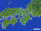 近畿地方のアメダス実況(気温)(2021年01月18日)