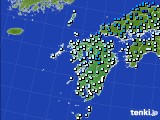 九州地方のアメダス実況(気温)(2021年01月18日)