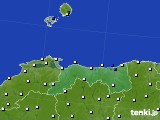 鳥取県のアメダス実況(風向・風速)(2021年01月18日)