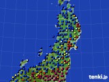 東北地方のアメダス実況(日照時間)(2021年01月19日)