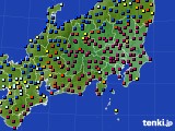 2021年01月19日の関東・甲信地方のアメダス(日照時間)