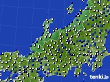 北陸地方のアメダス実況(風向・風速)(2021年01月19日)