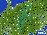 長野県のアメダス実況(風向・風速)(2021年01月19日)