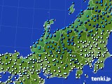 北陸地方のアメダス実況(気温)(2021年01月20日)