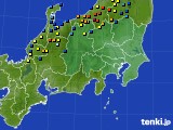 関東・甲信地方のアメダス実況(積雪深)(2021年01月21日)