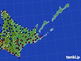 道東のアメダス実況(日照時間)(2021年01月21日)