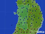 秋田県のアメダス実況(日照時間)(2021年01月21日)