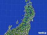 2021年01月21日の東北地方のアメダス(気温)