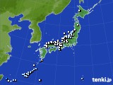 アメダス実況(降水量)(2021年01月22日)