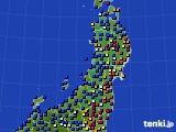 東北地方のアメダス実況(日照時間)(2021年01月22日)