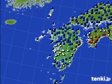 九州地方のアメダス実況(日照時間)(2021年01月22日)