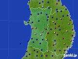 秋田県のアメダス実況(日照時間)(2021年01月22日)