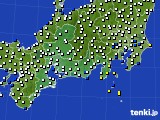2021年01月23日の東海地方のアメダス(風向・風速)