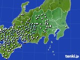 関東・甲信地方のアメダス実況(降水量)(2021年01月24日)