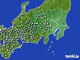 関東・甲信地方のアメダス実況(降水量)(2021年01月24日)