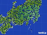 関東・甲信地方のアメダス実況(日照時間)(2021年01月24日)