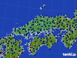 中国地方のアメダス実況(日照時間)(2021年01月24日)