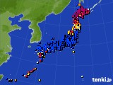 2021年01月24日のアメダス(日照時間)