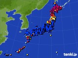 アメダス実況(日照時間)(2021年01月24日)