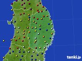 岩手県のアメダス実況(日照時間)(2021年01月24日)