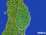 2021年01月24日の岩手県のアメダス(日照時間)