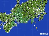 2021年01月24日の東海地方のアメダス(風向・風速)