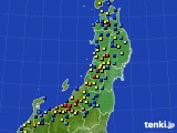 東北地方のアメダス実況(積雪深)(2021年01月25日)