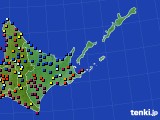 道東のアメダス実況(日照時間)(2021年01月25日)