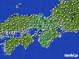 近畿地方のアメダス実況(風向・風速)(2021年01月25日)
