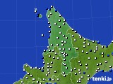 道北のアメダス実況(風向・風速)(2021年01月25日)