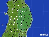 岩手県のアメダス実況(風向・風速)(2021年01月25日)