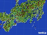 2021年01月27日の東海地方のアメダス(日照時間)