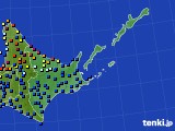 道東のアメダス実況(日照時間)(2021年01月28日)