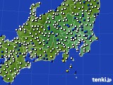 関東・甲信地方のアメダス実況(風向・風速)(2021年01月30日)