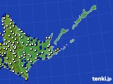 2021年01月30日の道東のアメダス(風向・風速)